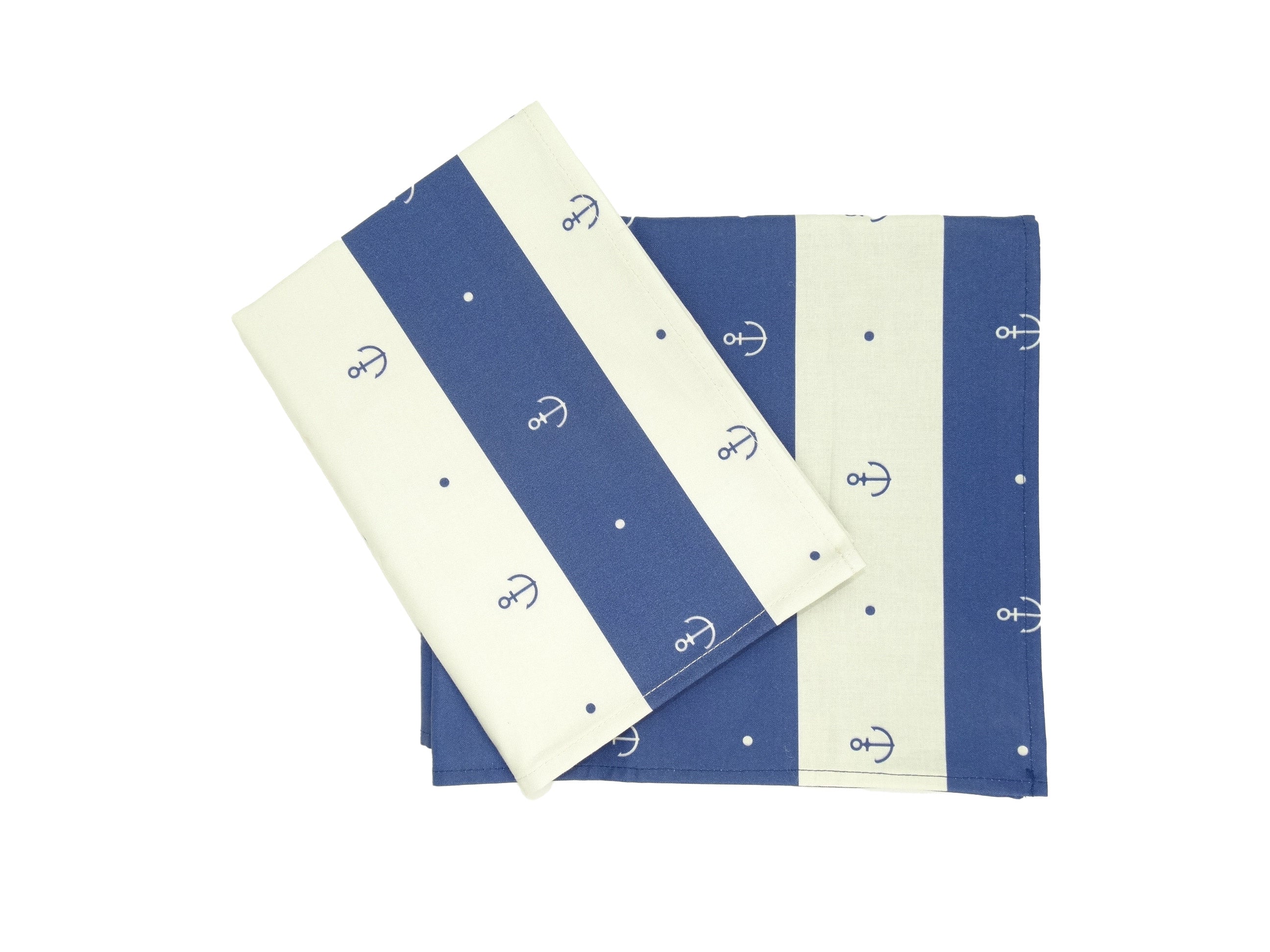 Anchor pattern tea towels set
