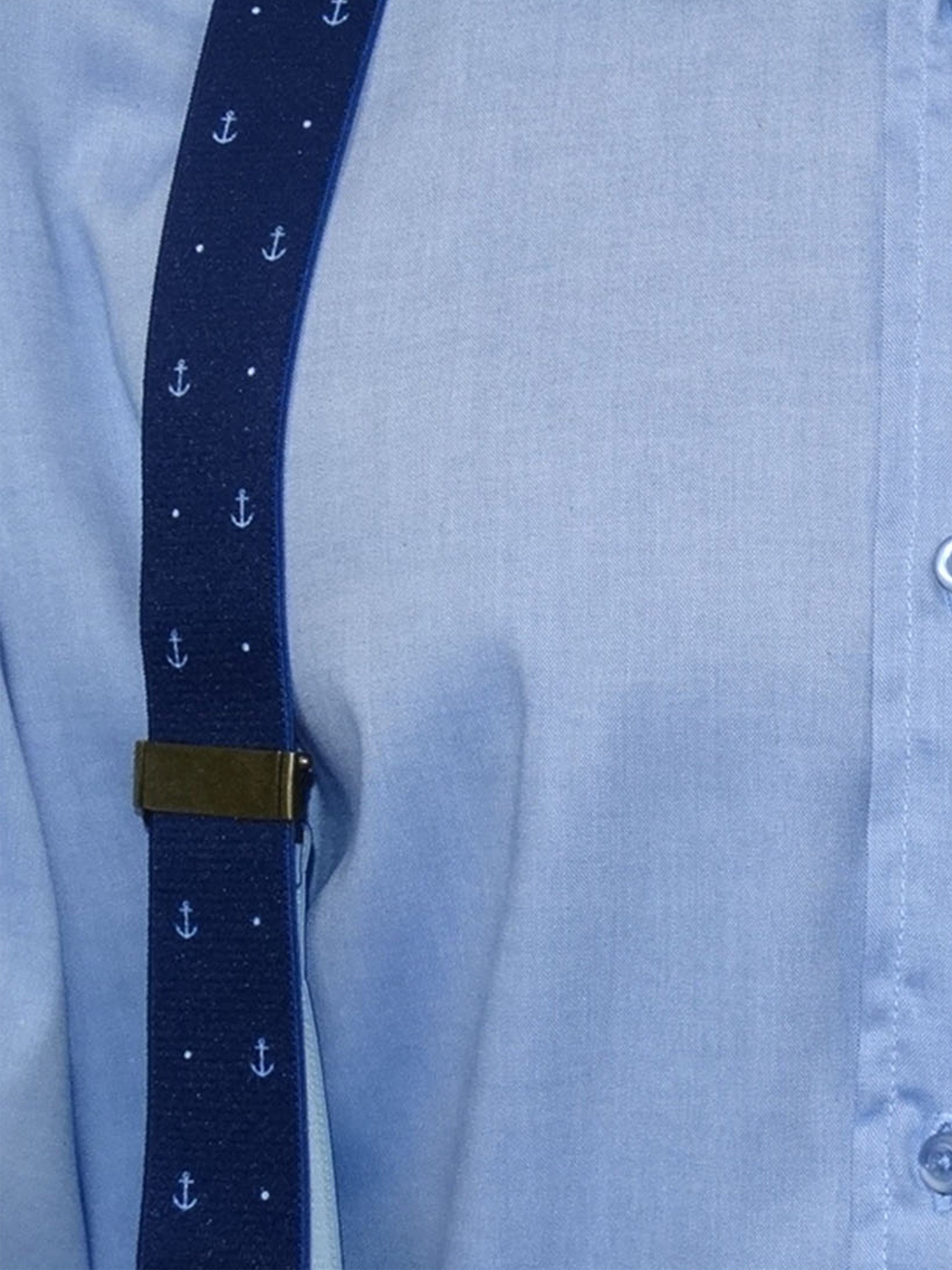 Luxe bretellen in navy anchor-dot design