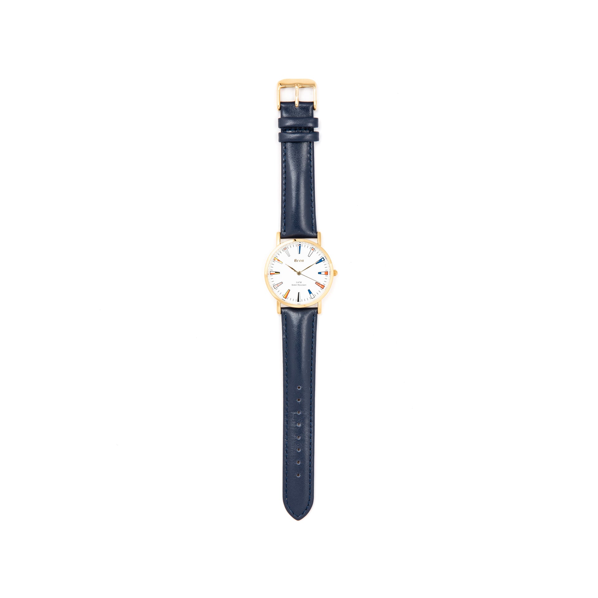 Maritiem gouden horloge met seinvlaggen