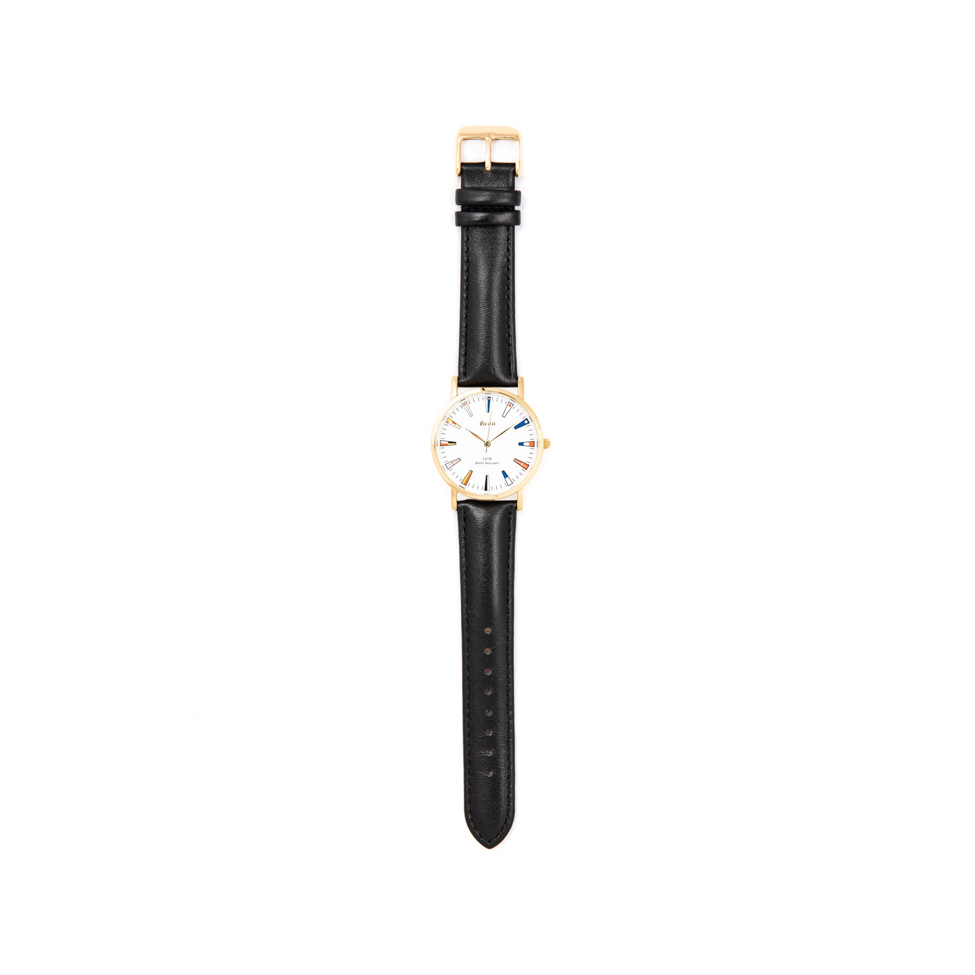 Maritiem gouden horloge met seinvlaggen
