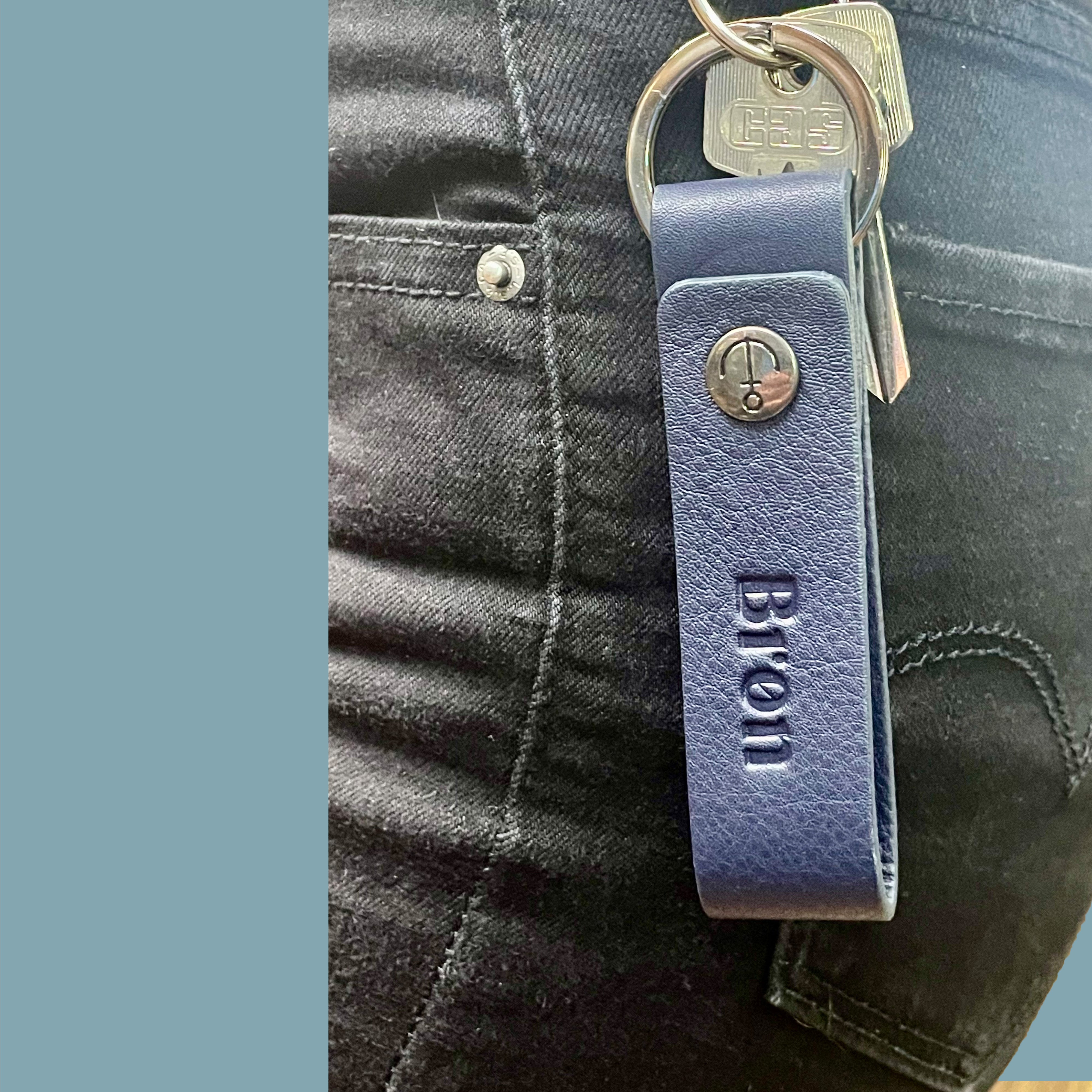 Lederen sleutelhanger