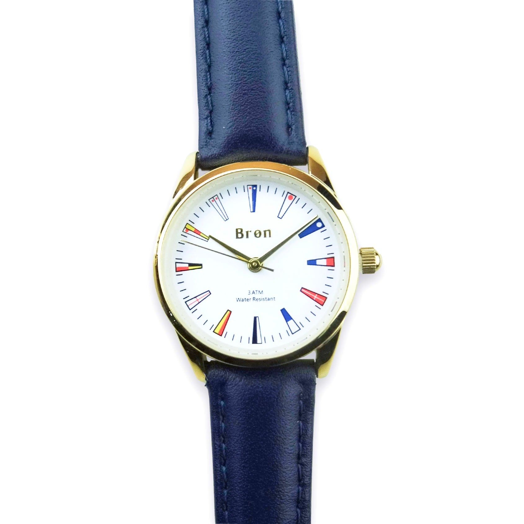 Ladies watch gold with signal flags