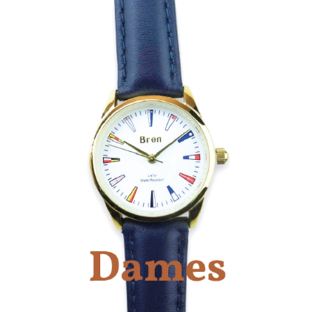 Ladies watch gold with signal flags