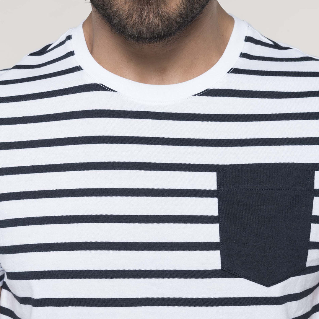 Kurzarm-T-Shirt mit Breton-Streifen