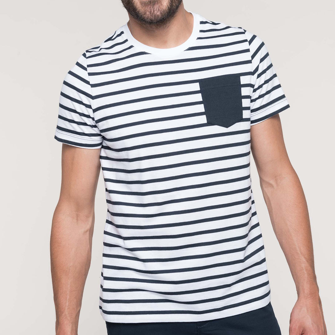 Kurzarm-T-Shirt mit Breton-Streifen