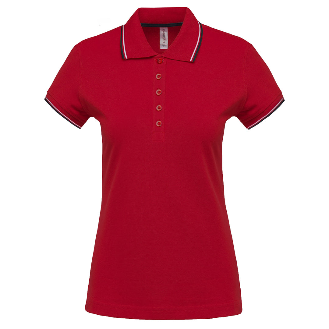 Women's contrasting polo shirt