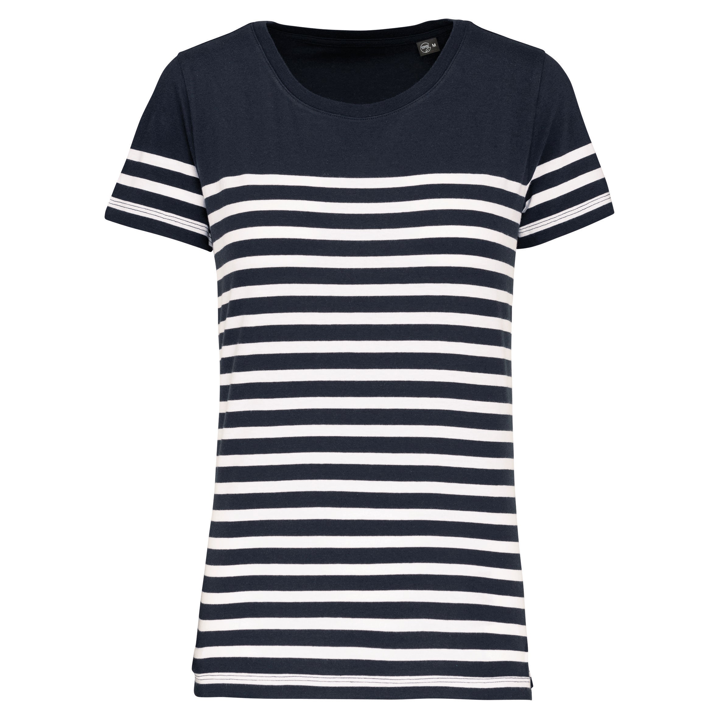 Sportief gestreept dames t-shirt met korte mouw