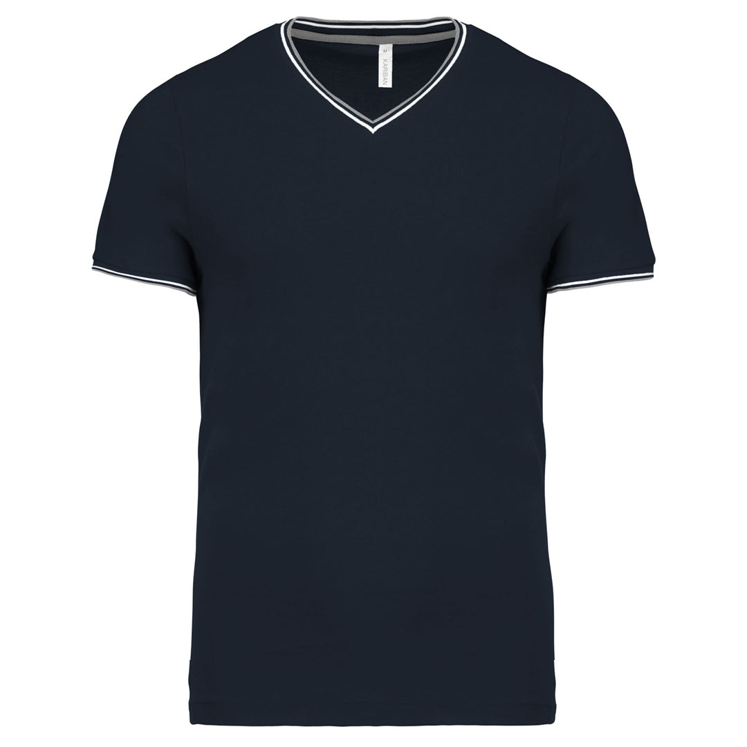 Piqué heren t-shirt met v-hals