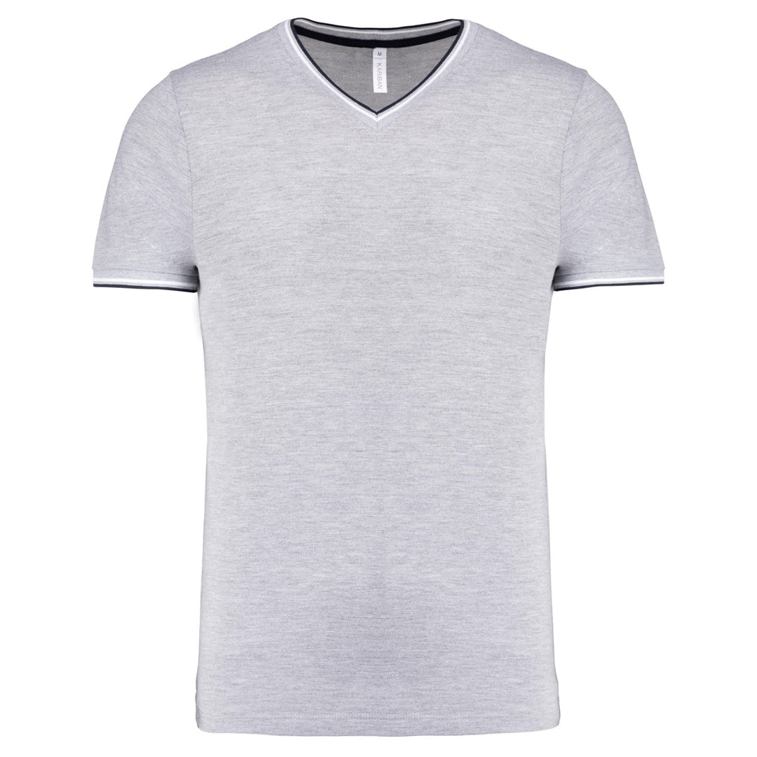 Pique men's v-neck t-shirt